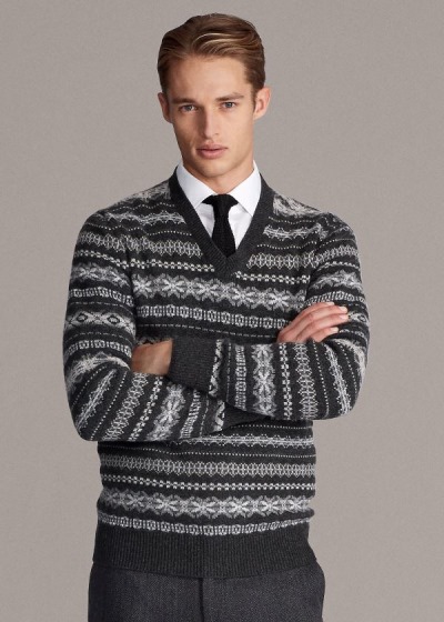 Suéter Ralph Lauren Fair Isle Cashmere Homem 95328-KVHX